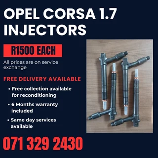 Opel Corsa 1.7 Injectors For Sale With Warranty On