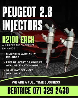 Peugeot 2.8 Injectors For Sale With Warranty