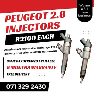 Peugeot 2.8 Injectors For Sale With Warranty On