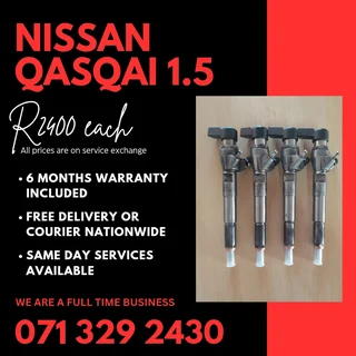 Nissan Qasqai 1.5 Diesel Injectors For Sale With Warranty