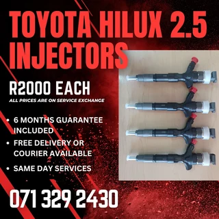 Toyota Hilux 2.5 Injectors For Sale With Warranty On