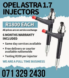 Opel Astra 1.7 Injectors For Sale With Warranty