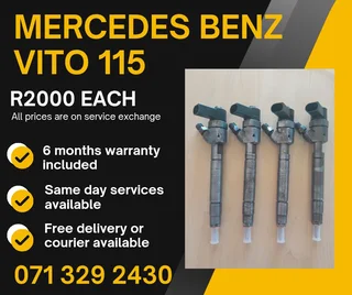 Mercedes Benz Vito 115 Diesel Injectors For Sale With Warranty