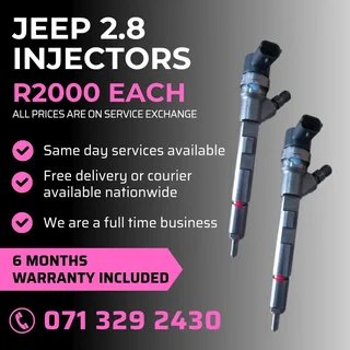 Jeep 2.8 Injectors With Warranty
