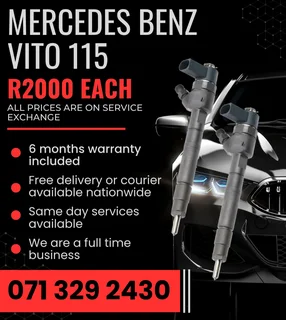 Mercedes Benz Vito 115 Diesel Injectors For Sale With Warranty