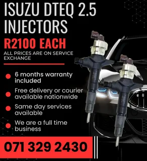 Isuzu Dteq 2.5 Injectors For Sale With Warranty