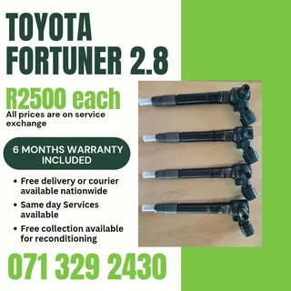 Toyota Fortuner 2.8 Injectors For Sale With Warranty