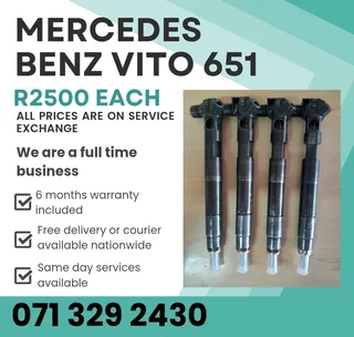 Mercedes Benz Vito 651 Injectors For Sale With Warranty On