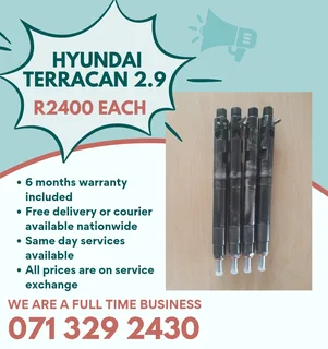 Hyundai Terracan 2.9 Injectors For Sale With Warranty On