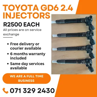 Toyota Gd6 2.4 Injectors With Warranty
