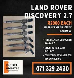 Land Rover Discovery Tdv6 2.7 Injectors For Sale With Warranty