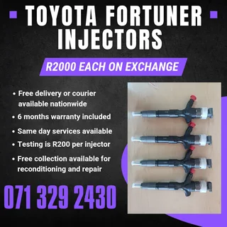 Toyota Fortuner Diesel Injectors For Sale With Warranty