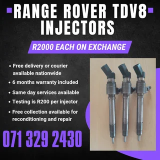 Range Rover Tdv8 Injectors For Sale With Warranty