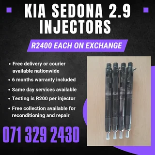 Kia Sedona 2.9 Injectors For Sale With Warranty On