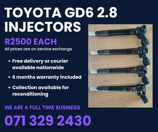 Toyota Gd6 2.8 Injectors For Sale With Warranty
