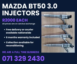 Mazda Bt50 3.0 Diesel Injectors For Sale With Warranty