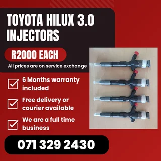 Toyota Hilux 3.0 Injectors For Sale With Warranty On