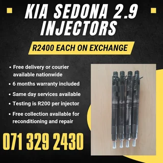 Kia Sedona 2.9 Injectors For Sale With Warranty