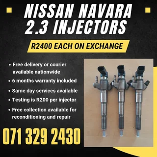 Nissan Navara 2.3 Diesel Injectors For Sale With Warranty On