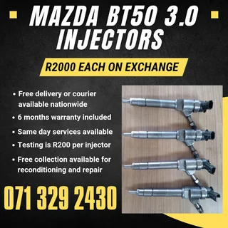 Mazda Bt50 3.0 Diesel Injectors For Sale With Warranty On