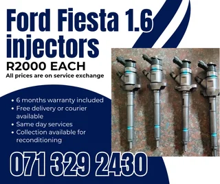 Ford Fiesta 1.6 Injectors For Sale With Warranty