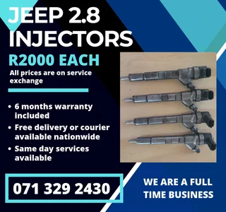 Jeep 2.8 Injectors For Sale With Warranty Included