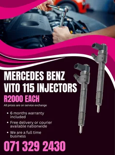 Mercedes Benz Vito 115 Injectors For Sale With Warranty Included