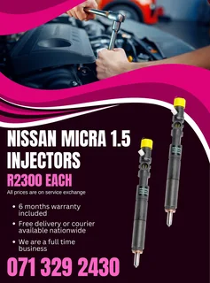 Nissan Micra 1.5 Injectors For Sale With Warranty Included