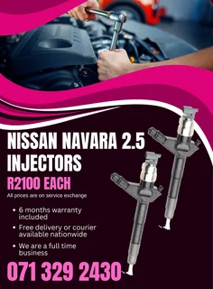 Nissan Navara 2.5 Injectors For Sale With Warranty Included