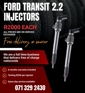 Ford Transit 2.2 Injectors For Sale With Warranty Included
