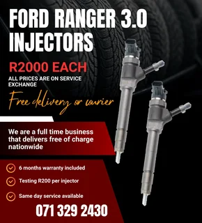 Ford Ranger 3.0 Injectors For Sale With Warranty