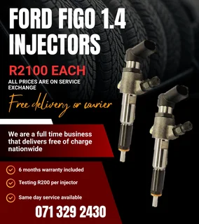 Ford Figo 1.4 Injectors For Sale With Warranty Included