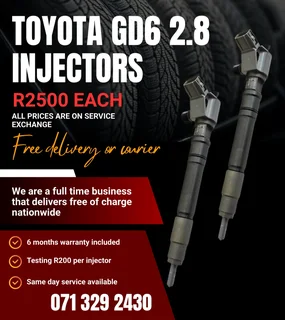 Toyota Gd6 2.8 Injectors For Sale With Warranty