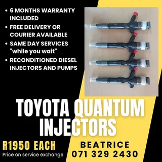 Toyota Quantum Diesel Injectors For Sale With Warranty