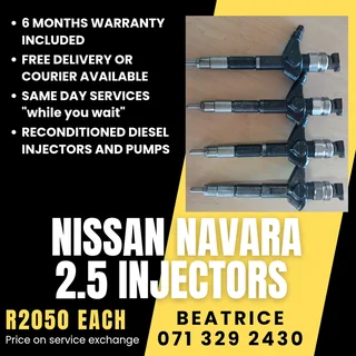 Nissan Navara 2.5 Injectors For Sale With Warranty
