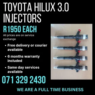 Toyota Hilux 3.0 Injectors For Sale With Warranty