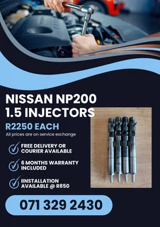 Nissan Np200 1.5 Injectors For Sale With Warranty Included