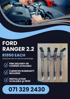 Ford Ranger 2.2 Injectors For Sale With Warranty
