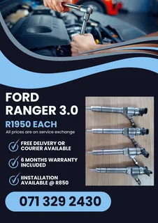 Ford Ranger 3.0 Injectors For Sale With Warranty Included