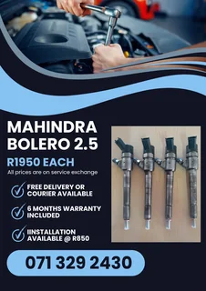 Mahindra Bolero 2.5 Injectors For Sale With Warranty