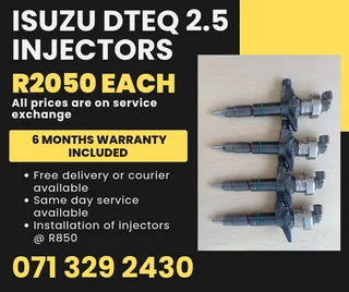 Isuzu Dteq 2.5 Injectors For Sale With Warranty
