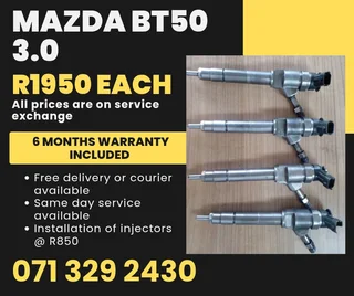 Mazda Bt50 3.0 Injectors For Sale With Warranty