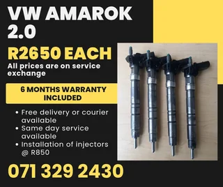 Vw Amarok 2.0 Injectors For Sale With Warranty