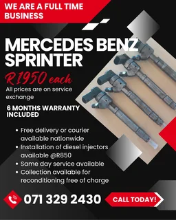 Mercedes Benz Sprinter Injectors For Sale With Warranty Included