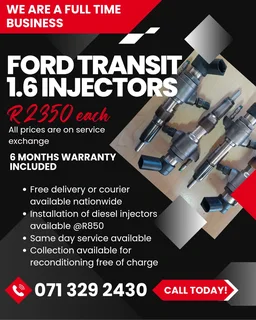 Ford Transit 1.6 Injectors For Sale With Warranty