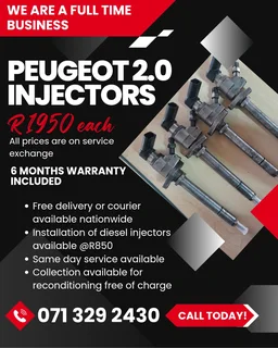 Peugeot 2.0 Injectors For Sale With Warranty