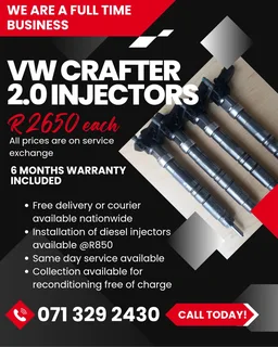 Vw Crafter 2.0 Injectors For Sale With Warranty Included