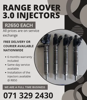 Range Rover 3.0 Injectors For Sale With Warranty