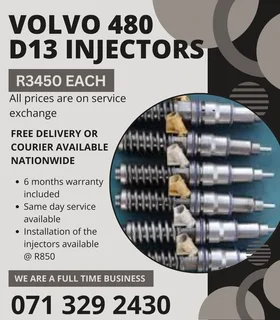Volvo 460 D13 Injectors For Sale With Warranty Included