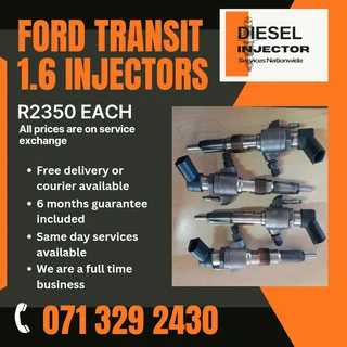 Ford Transit 1.6 Injectors For Sale With Warranty
